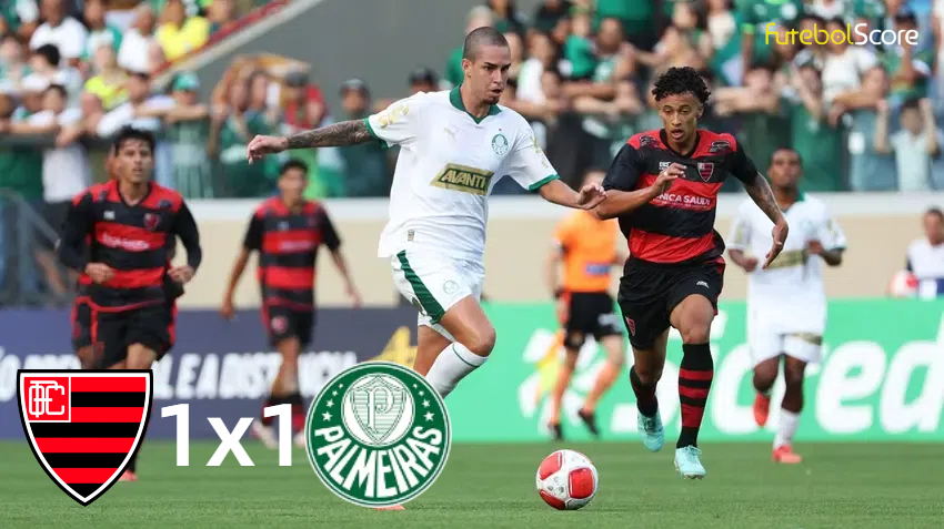 Palmeiras empata no último minuto com o Oeste, mas avança em primeiro na Copinha